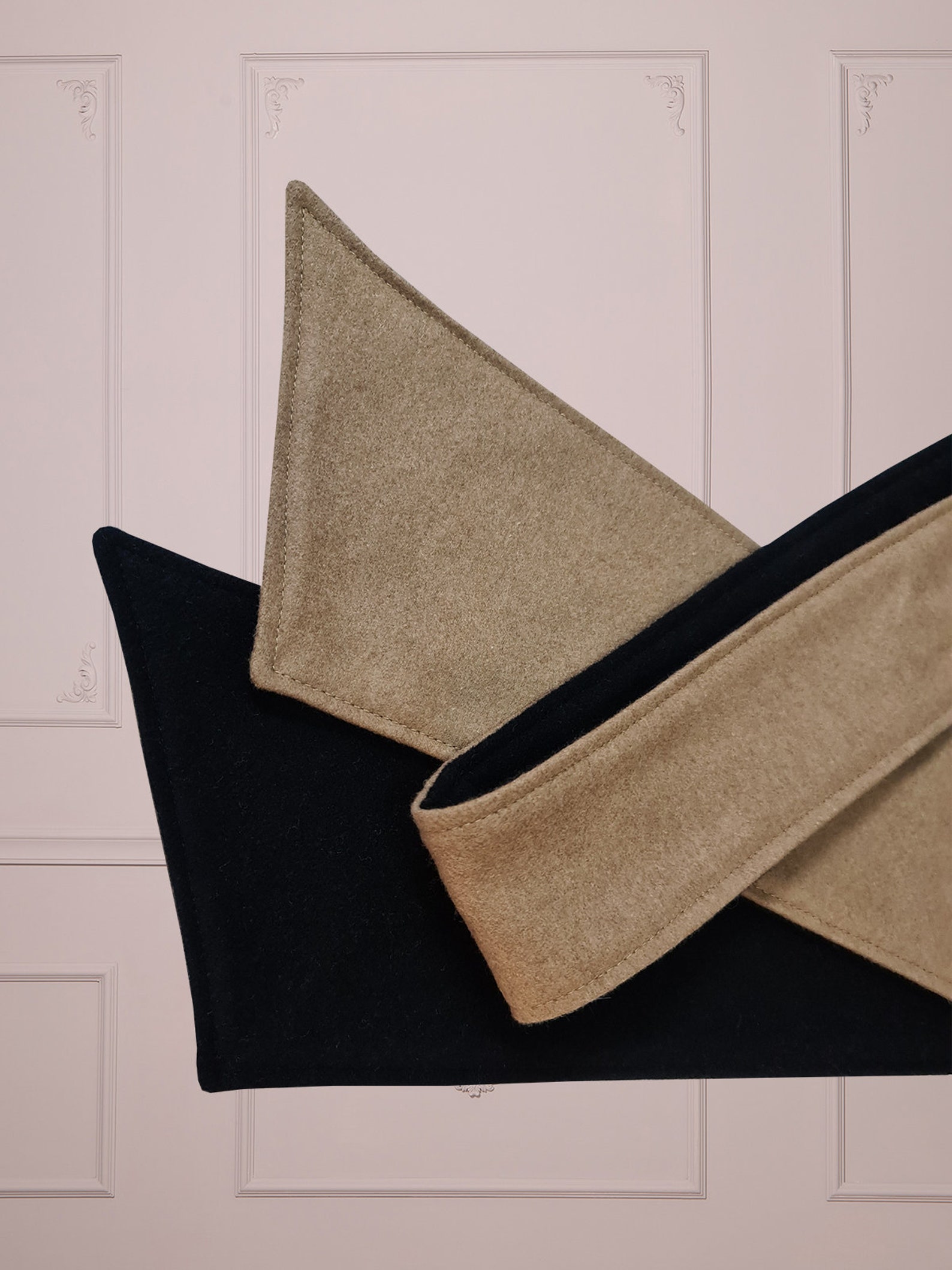 Double Colored Belt for Overcoat Jacket, Coat and Trench Coat Belt