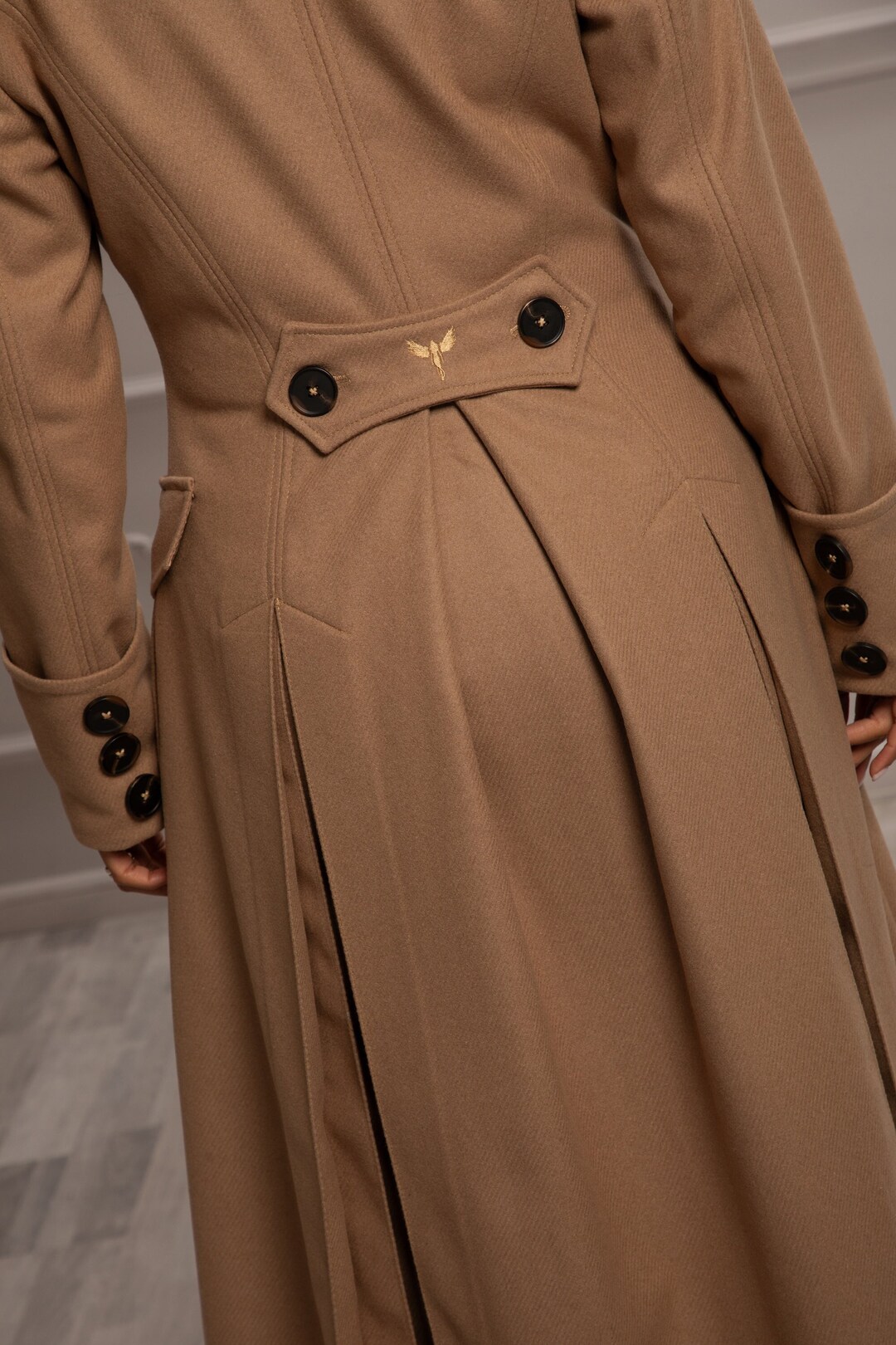 Classic Beige Cashmere Short Coat