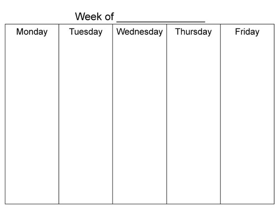 printable weekly calendar