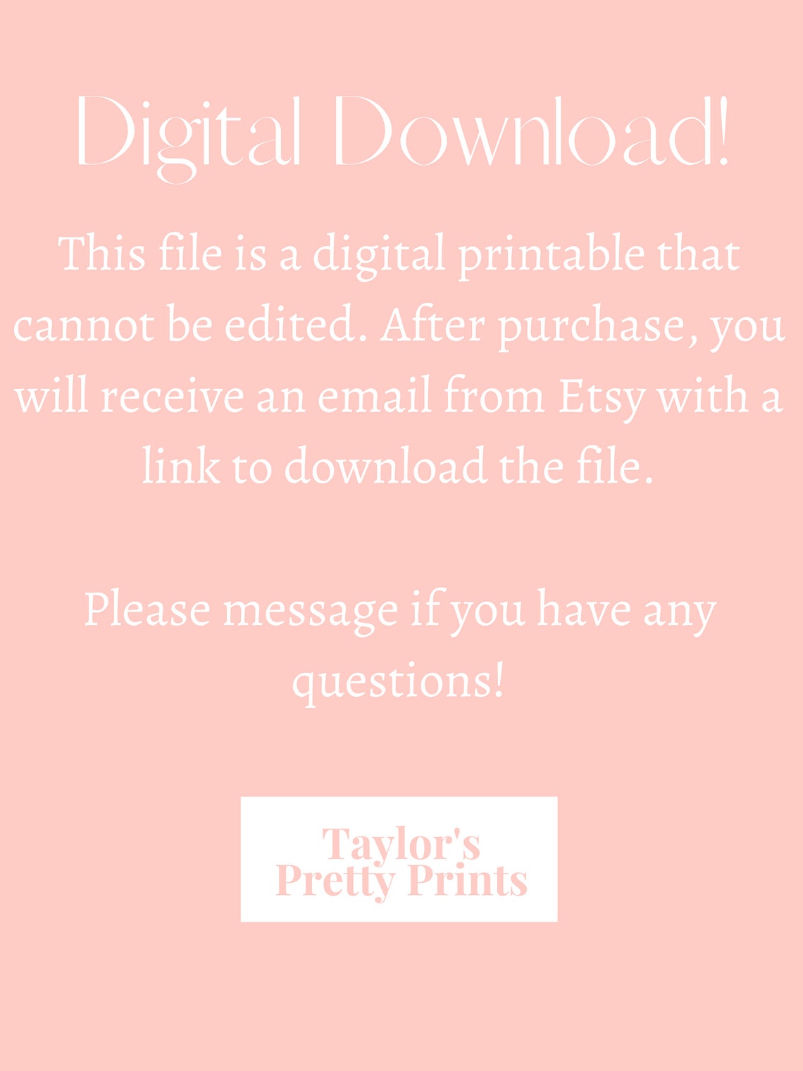 M-F Blank Monthly Calendar Digital Download - Etsy