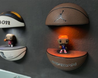 LED Shelf Basketball Jordan, NBA, Shoe Rack, Lakers, LeBron, Michael Jordan, Floating Shelf, Men&#39;s Gift, Man Cave, Unique