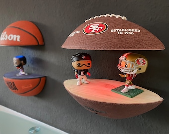 LED Football Shelf San Francisco 49ers, NFL, Patriots, Steelers, Raiders, Giants, Chiefs, LA Rams, Buccs, Cowboys, Packers, illuminated