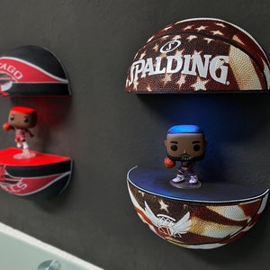 LED shelf basketball Stars and Stripes, USA, NBA, shoe rack, LeBron, Jordan, floating, sneaker, man cave, United States of America