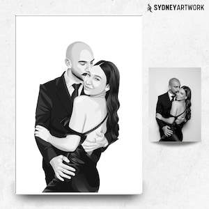 Custom Couple Portrait, Couple Gift, Custom Illustration, Wedding Invitation, Wedding, Engagement, Anniversary Gift, Family Portrait Gift