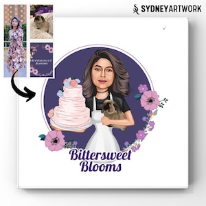 Custom illustration Business Logo Designs, Small Business Shop Logo, Cartoon Portrait Logo,Character Logo, Unique Avatar for Personal Brands