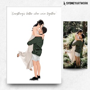 Custom Couple Portrait, Custom Family Portrait, Couple Gift, Custom Illustration, Gifts for him, for her,Anniversary,Wedding,Christmas Gifts