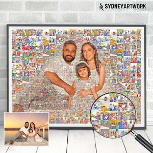 Anniversary collage Unique gift, Collage Gift, Collage print photo, Custom photo collage, Custom Mosaic Gift, Custom illustration