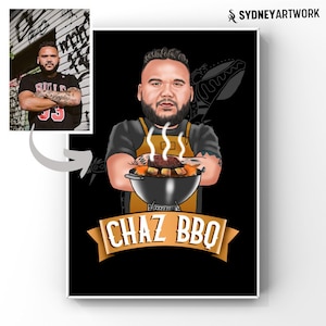 Cartoon Logo Design, Custom Your Professional Food Truck Logo, Chef Caricature Logo, BBQ Logo, Restaurant Business Logo, Mascot Logo Design,