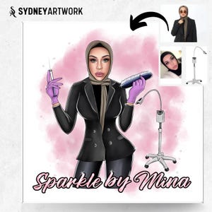 Teeth Whitening Logo, Esthetician Logo, Dentist Cartoon Logo, Cosmetologist Logo, Therapy Care Logo, Custom Caricature, Potrait Avatar logo