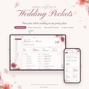 Wedding Planning Web App, Budget Tracker, Guest List, Seating Chart (Digital Download)