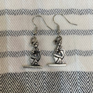 Stunning Microscope STEM Biology Science Earrings - Perfect Gift for Scientists.
