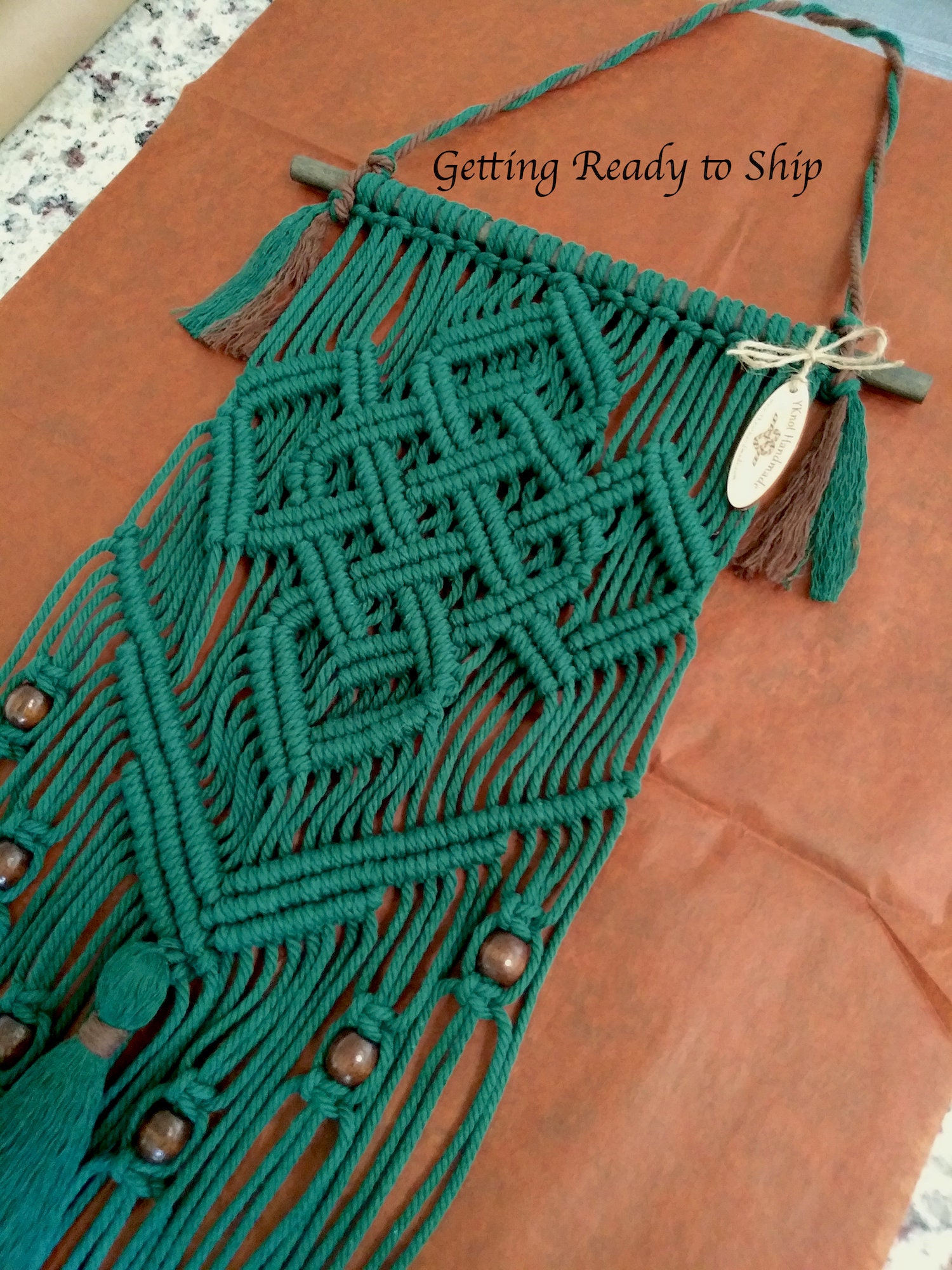 Celtic Knot Macramé Wall Art Hanging 2 Sizes Made to Etsy