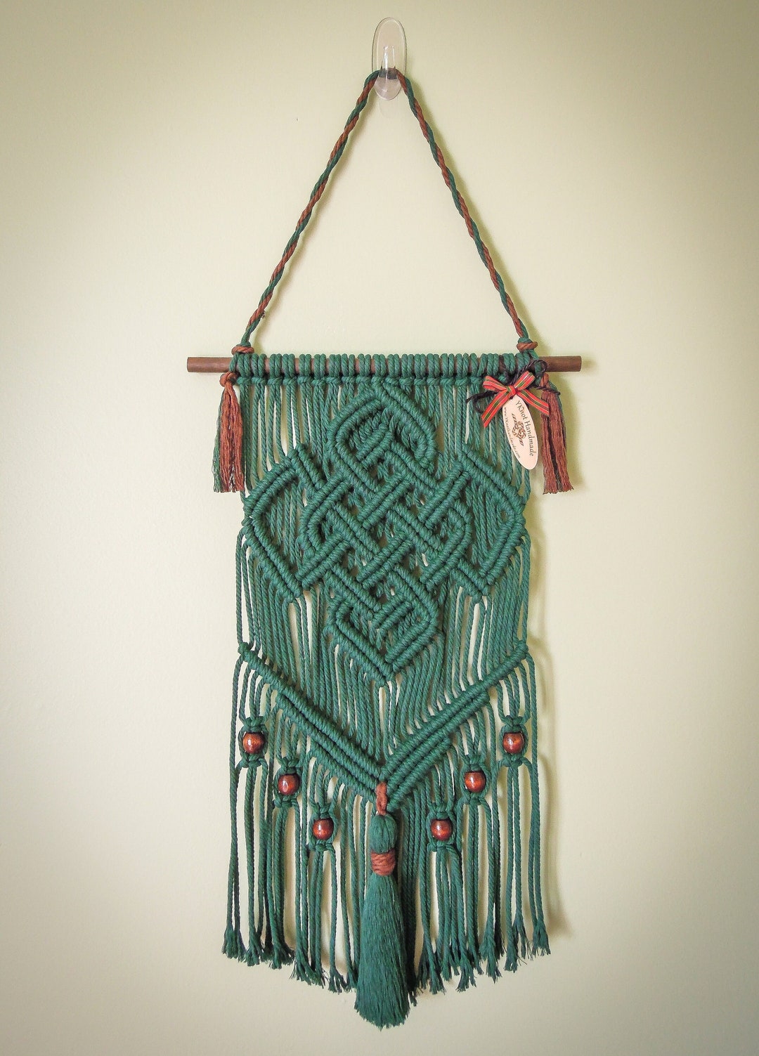 Celtic Knot Macramé Wall Art Hanging 2 Sizes Made to Etsy