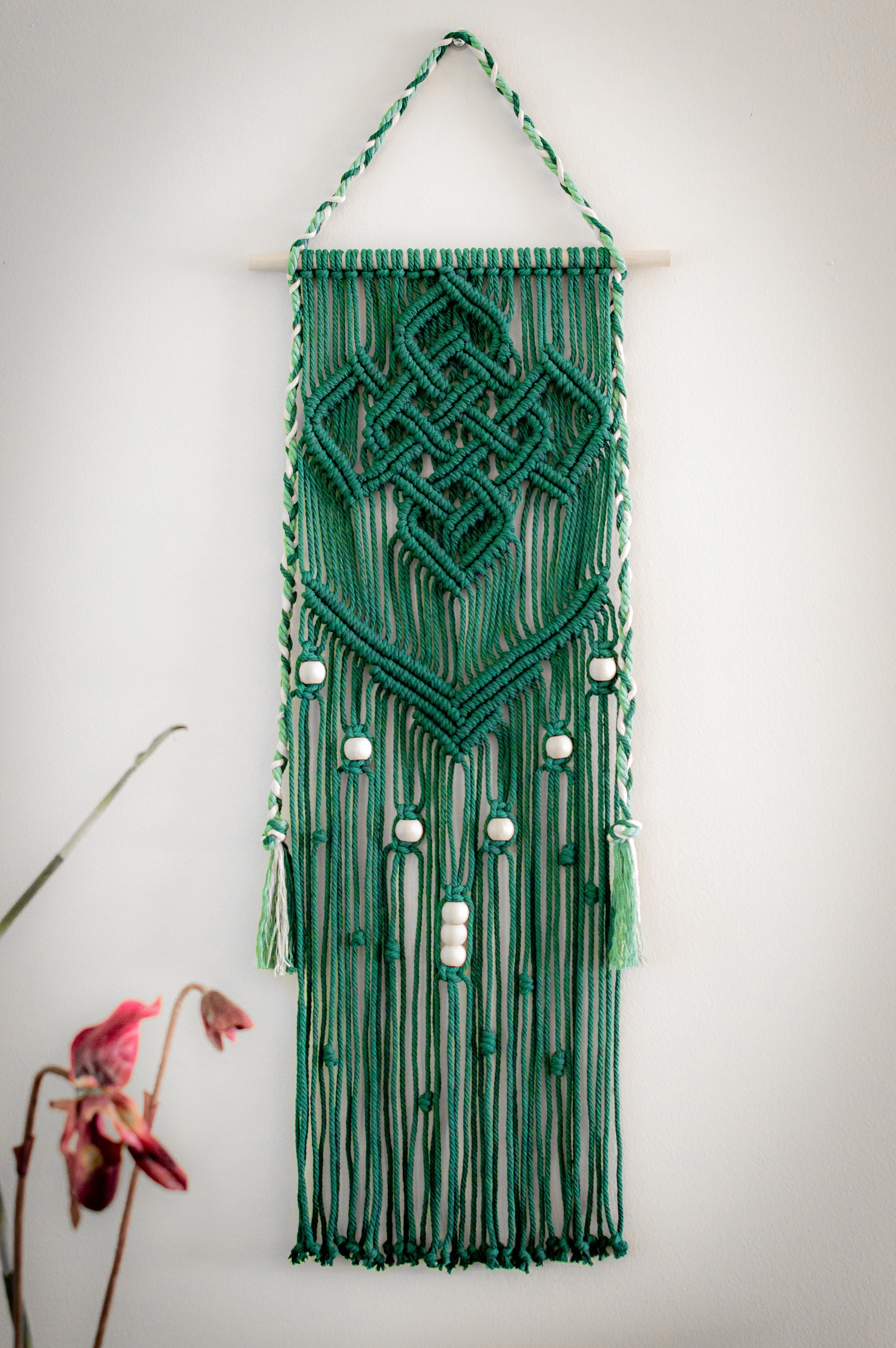 Celtic Knot Macramé Wall Art Hanging 2 Sizes Made to Etsy