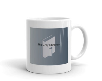 The Grey Librarian Logo Mug