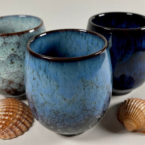 Collection of Glazed Authentic Kung Fu Tea Cups / Green Tea / Coffee / Matcha / Sake / Ceramic