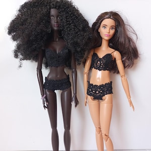 Doll lingerieset, bra bustier 30 cm 12 inch 1/6 doll set by miniminici