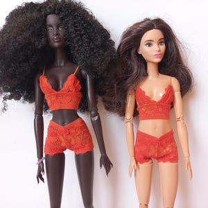Doll lingerieset, bra bustier 30 cm 12 inch 1/6 doll set by miniminici