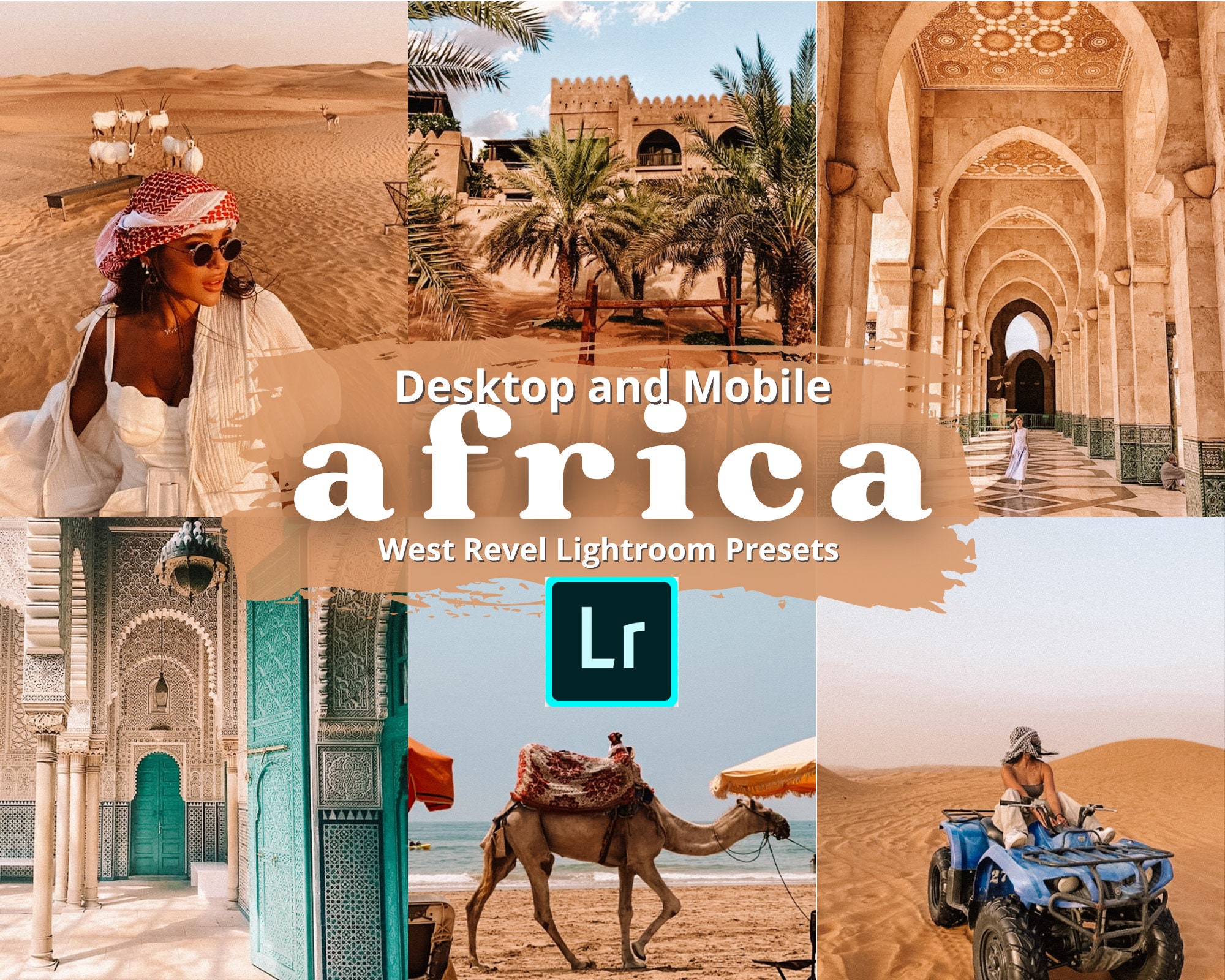 5 Africa Presets for Lightroom Mobile & Desktop, Middle East, Lifestyle Blogger, Travel Filter, Marrakesh Preset, Middle East Preset
