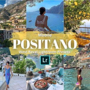 6 ajustes preestablecidos de influencers de verano de Positano para Lightroom Mobile, blogger de estilo de vida, filtro de viajes, ajustes preestablecidos de blogger, sutil y brillante, edición fácil