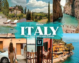 Italien Mobile Lightroom Presets, Europa Presets, ästhetischer Fotobearbeitungsfilter für den Sommer, Influencer Italien Preset, Travel Blogger Presets