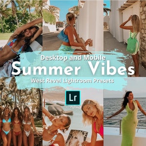 Lightroom Desktop and Mobile Summer Vibes Preset, Aesthetic Photo Editing Filter For Summer, Spring Preset, Influencer Tropical Preset