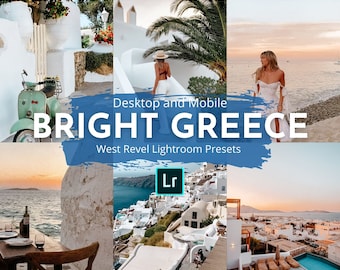 Greece Lightroom Preset, Summer Presets, Travel Blogger Presets, Vacation Presets, Greece Presets, Instagram Filters, Mobile & Desktop