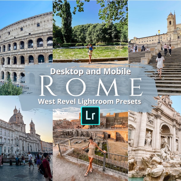 5 Rome Presets, Italy Mobile Preset, Photo Editing Filter For Summer, Influencer Italy Preset, Summer Presets, Influencer Italia