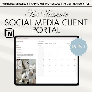 Client Portal for Social Media Manager, Notion Template, Marketing Agency, Client Onboarding Template, Social Media Management, Freelancer