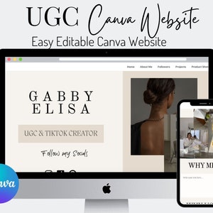 UGC Media Kit | UGC Portfolio|  Canva Website| UGC Media Kit | ugc Creator website | Easy Website | Influencer Website