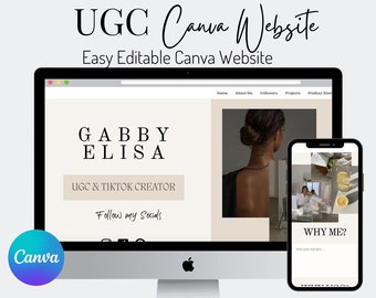UGC Media Kit | UGC Portfolio|  Canva Website| UGC Media Kit | ugc Creator website | Easy Website | Influencer Website