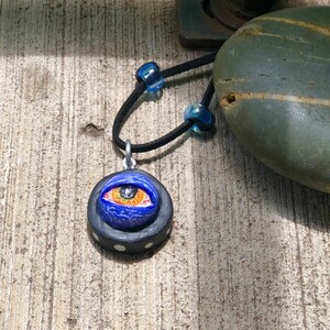 Clay All Seeing Eye Pendant - Blue