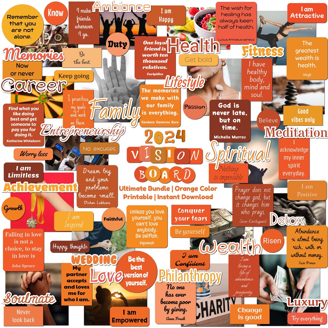 2024 Vision Board Kit Complete Ultimate Bundle Inspirational Dream