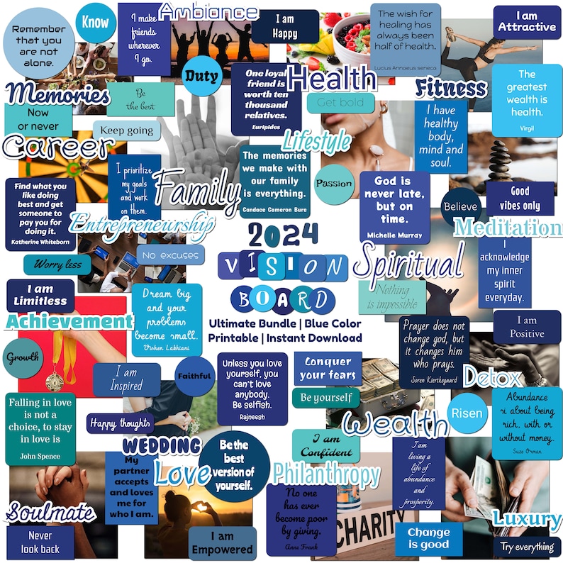 2024 Vision Board Kit Complete Ultimate Bundle Inspirational Dream