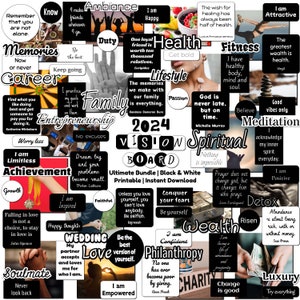 2024 Vision Board Clip Art Book for Black Men: Create Motivational & Powerful Vision Board from 400+ Supplies (Pictures, Quotes and Affirmations) 