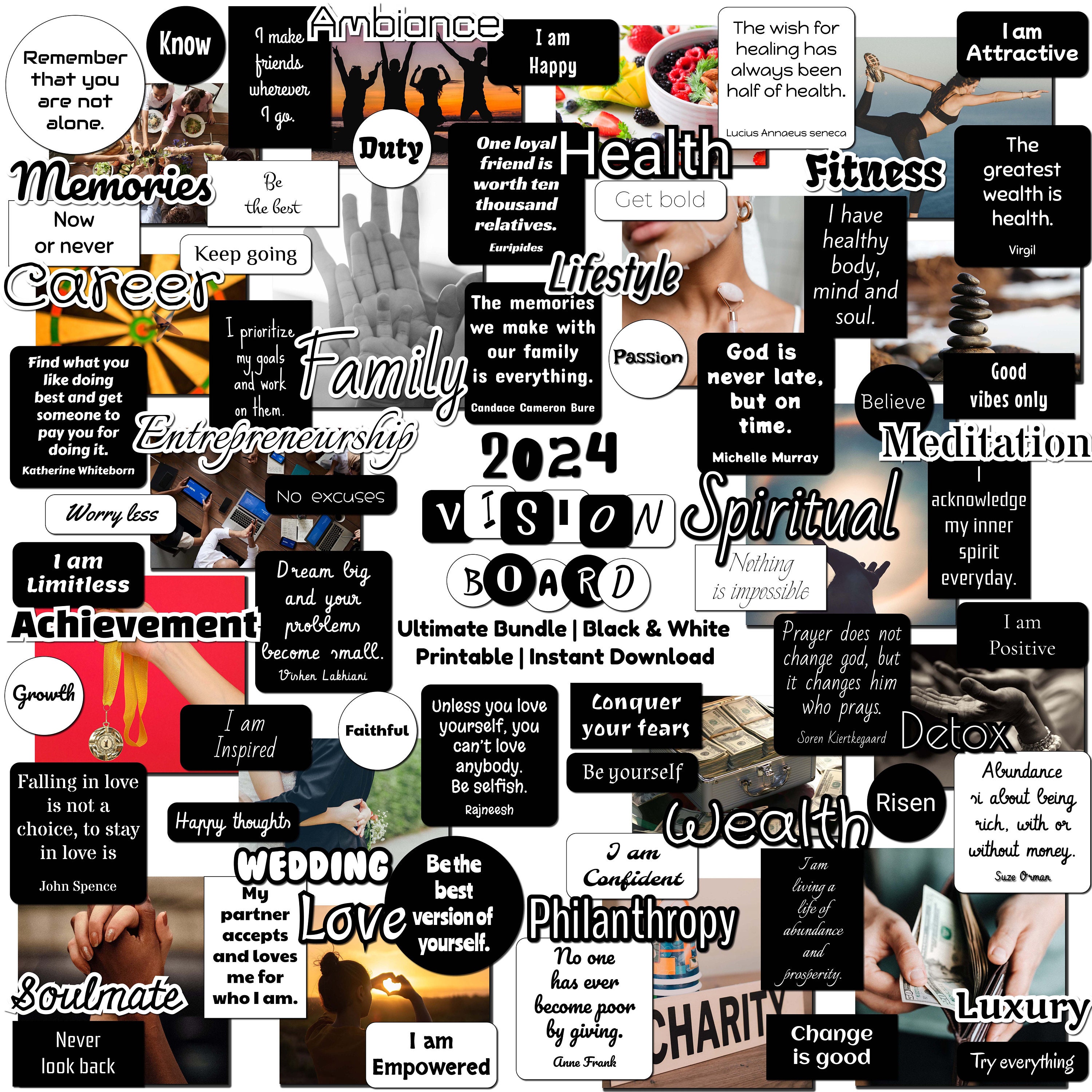 2025 Vision Board Aesthetic Vivie Jocelyne