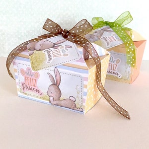 Easter box template/Cut template Easter box/ Caixinha de Páscoa Studio&PDF/ Arquivo de corte caixa baú de Páscoa