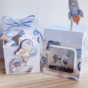 Combo Astronaut Box / Silhoutte / SVG Cutting File
