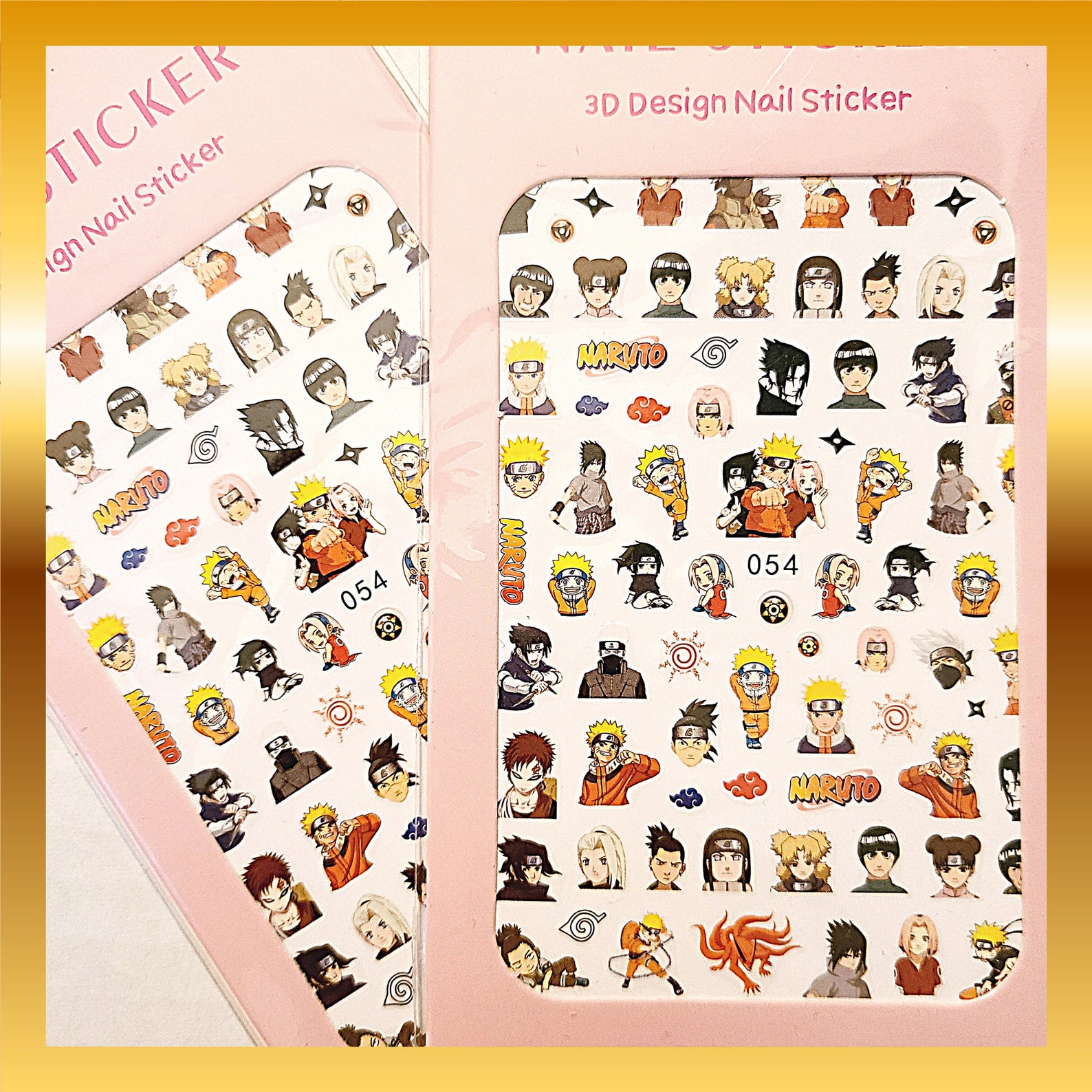 Naruto Nail Decals Anime Nail Stickers Super Hero Nail Etsy