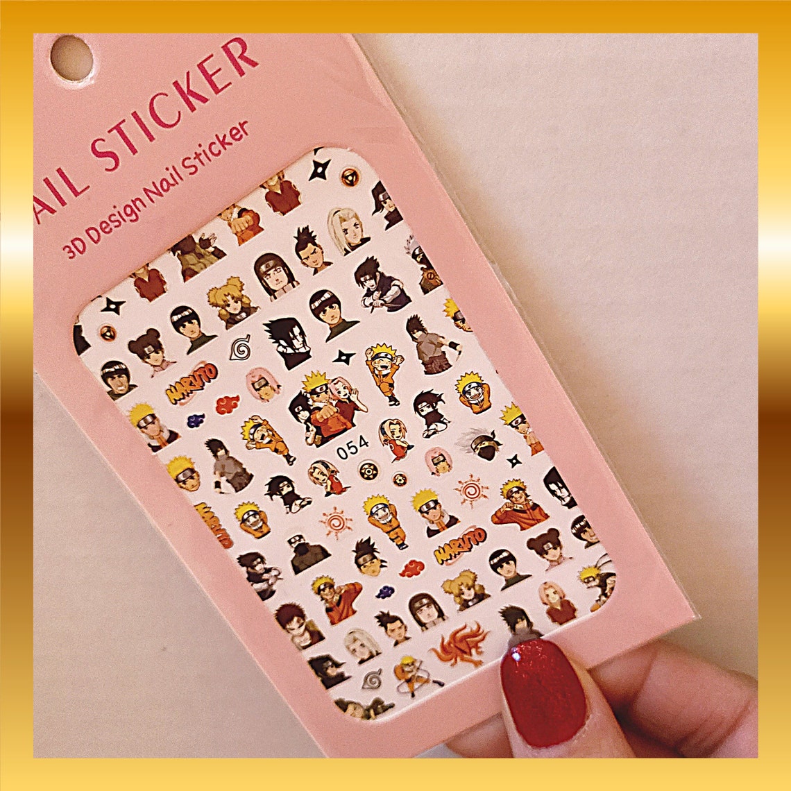 Naruto Nail Decals Anime Nail Stickers Super Hero Nail Etsy