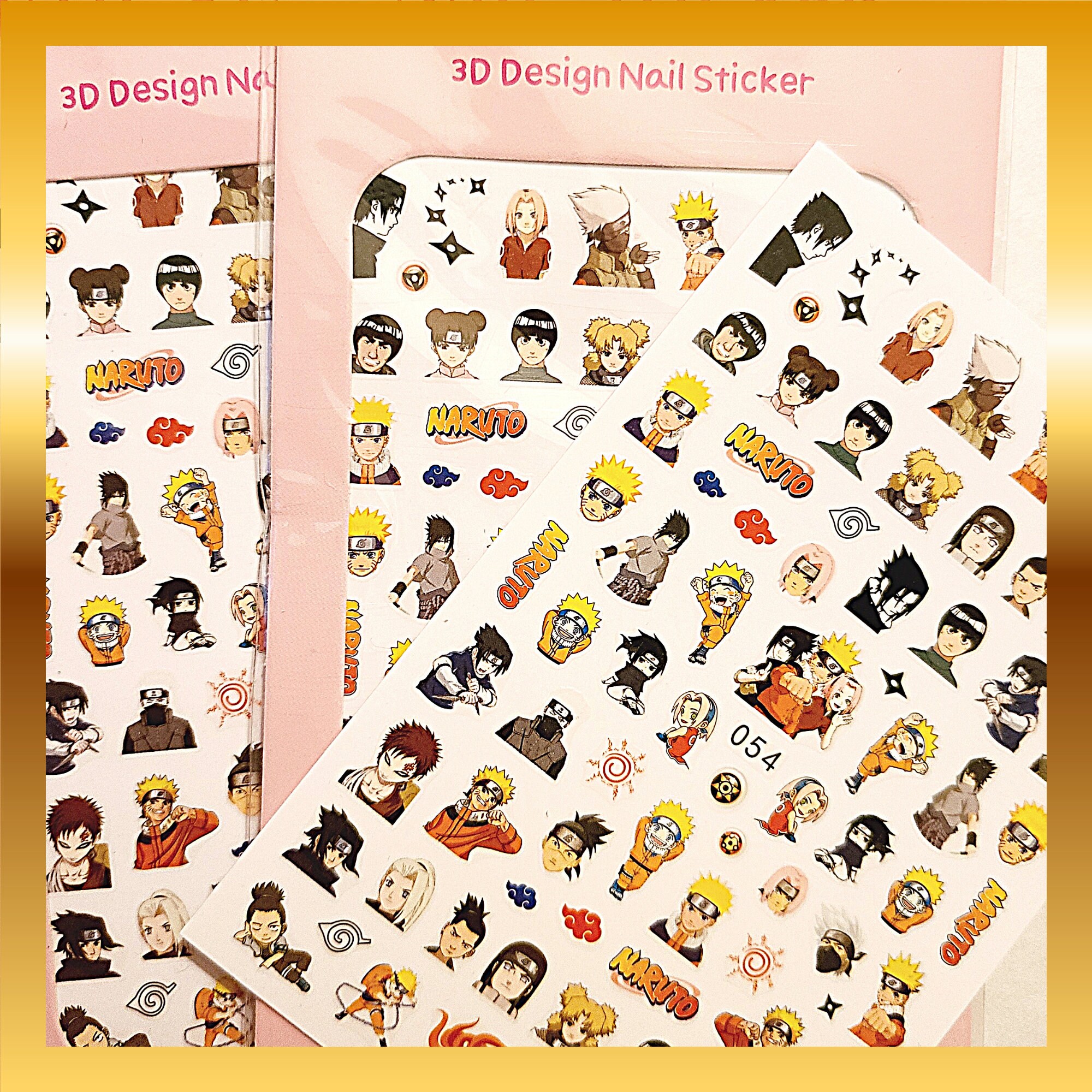 Naruto Nail Decals Anime Nail Stickers Super Hero Nail Etsy