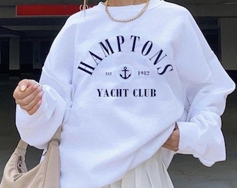 Hamptons Yacht Club Sweatshirt - Etsy