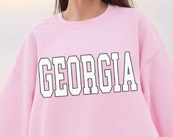 Georgia Graphic Crewneck Sweatshirt, Vintage Style Gameday Shirt