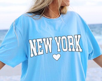 New York Graphic T-shirt, NYC tee, Vintage Inspired Shirt, 90's Inspired, Sports Aesthetic, Varsity t-Shirt, New York Shirt, NYC Trip