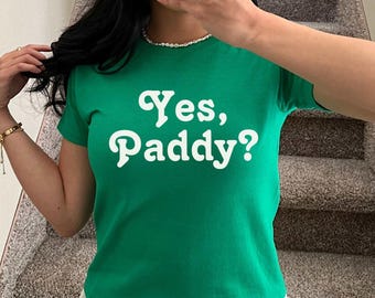 Funny St Patrick's Day Shirt Y2K BabyTee, Trendy Irish Shirt Women's St Paddy Outfit, Funny St Patty Top For Girls