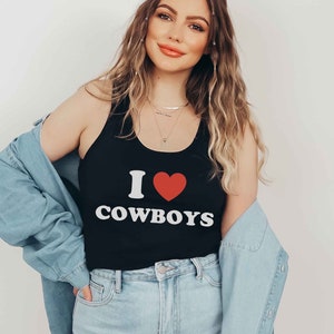 I Love Cowboys Tank Top, I heart Cowboys shirt, Cowboy Shirt, Country Tank Top, Western Tee, Boho, Howdy, Cute tee, Gift for Her
