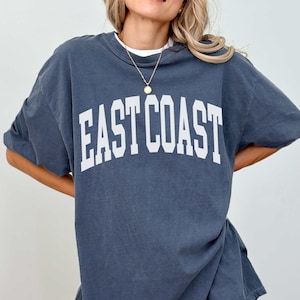 East Coast Comfort Colors Shirt, Beach Tshirt, Summer Shirt, Vintage New York Florida North Carolina Maine Shirt, Oversized Tee
