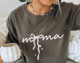 Comfort Colors® Mama Shirt, Mom Coquette Tshirt, Mothers Day Gift, Pregnancy Tshirt