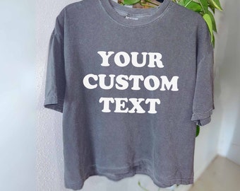 Custom Crop Top, Y2K Crop Top, 90s aesthetic tee, trendy top, trendy y2k shirt, Birthday Gift, Custom Shirt Comfort Colors