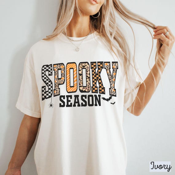 Spooky Season Comfort Colors® Tshirt, Spooky T-Shirt, Trendy Halloween Tee, Halloween Oversized, Spooky Gift, Fall Shirt